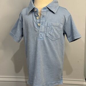 Kids johnnie-O Light Blue Short Sleeve Polo with Chest Pocket